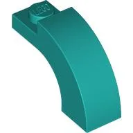 Brick Arch 1 x 3 x 1 2/3 Curved Top / Dark Turquoise