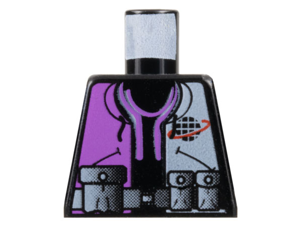 Lego Torso Alpha Team Logo, Purple and White Shirt, Utility Belt with Pouches Pattern / Black