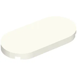 Tile Round 2 x 4 / White