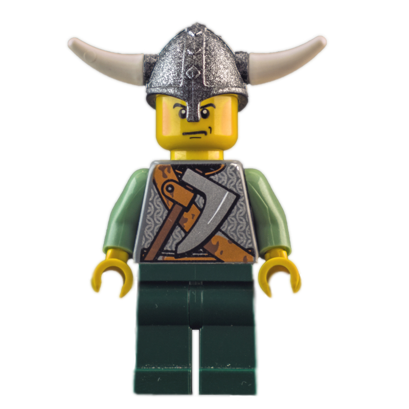 Lego Viking Warrior - Chain Mail, Sand Green Arms