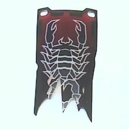 Flag 4 x 9 with Knights' Kingdom II Scorpion Print / Trans-Clear