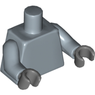 Lego Torso, Sand Blue Arms, Dark Bluish Gray Hands [Plain] / Sand Blue