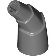 Lego Animal Body Part, Horn Stacked 45 deg. with Axle Connectors / Dark Bluish Gray