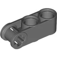 Technic Axle and Pin Connector Perpendicular 3L with 2 Pin Holes / Dark Bluish Gray