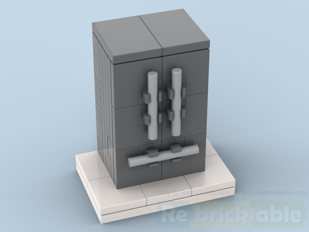 Lego 2-door fridge: detachable doors