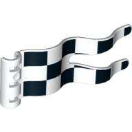 Lego Duplo Flag Wavy 2 x 5 with Chequered Print