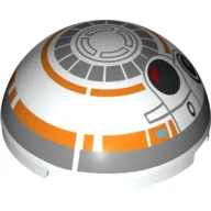 Dome Hemisphere 4 x 4 with BB-8 Droid Pattern