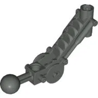 Large Figure Skeletal, Limb, Angular with Ball Joint, and Axle Hole / Dark Gray