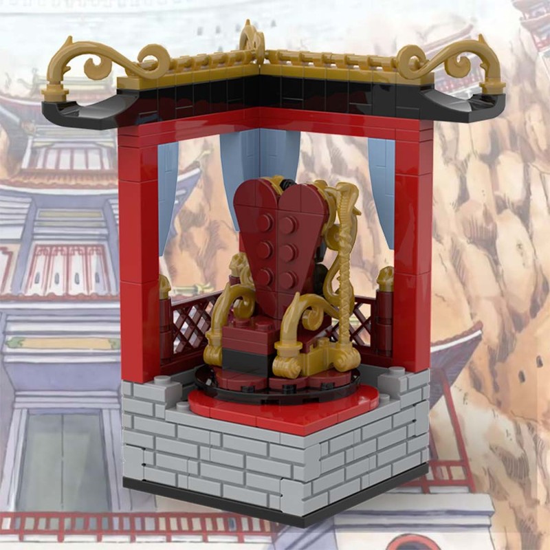Lego Ancient Chinese Style Turntable Heart Throne Habitat