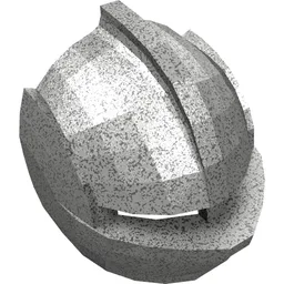 Headwear Accessory Visor for Danju Minifig / Speckle DBGray-Silver