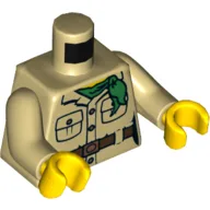 Torso, Shirt, Pockets, Green Neckerchief, Brown Belt Print, Tan Arms, Yellow Hands / Tan