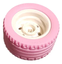 Wheel 30.4mm D. x 20mm with No Pin Holes and Reinforced Rim with Bright Pink Tire 43.2 x 22 ZR (56145 / 44309)
