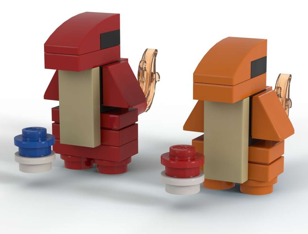 Lego Charmander and Charmeleon