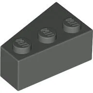Brick Wedged, Angled 3 x 2 Right / Dark Gray