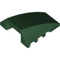 Brick Wedged, Curved 4 x 4 No Top Studs / Dark Green