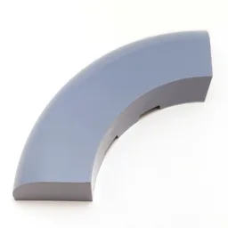 Brick Round Corner 5 x 5 x 1 Curved, Bottom Cut Outs, No Studs, 7 Bottom Tubes / Sand Blue