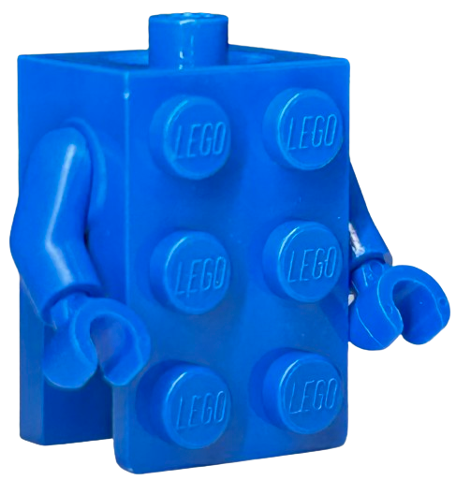 Lego Torso, 2 x 3 Brick Costume / (Same Color) Arms / (Same Color) Hands