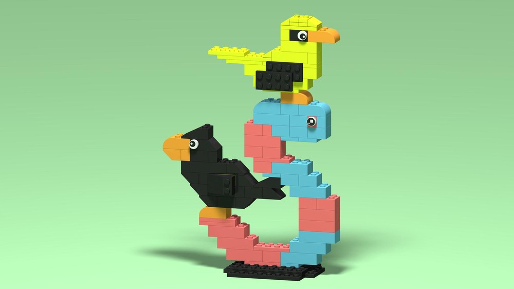 Lego 11027 Neon Birds 2 with Gummy Worm
