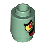 Brick Round 1 x 1 with One Eye and Open Mouth Print (Plankton)