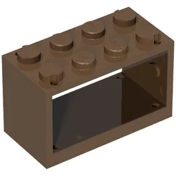 String Reel 2 x 4 x 2 Holder With Closed Studs / Brown