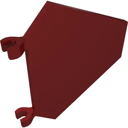 Flag 5 x 6 Hexagonal with U Clips / Dark Red