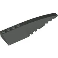Brick Wedged, Curved 12 x 3 Right / Dark Gray