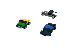 Microscale futuristic cars