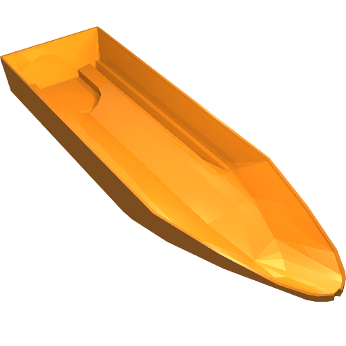 Lego Boat Hull 8 x 28 x 3 / Orange