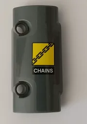 Technic, Panel Curved 7 x 3 with 2 Pin Holes through Panel Surface with 'CHAINS' and Chain Pattern (Sticker) - Set 42082