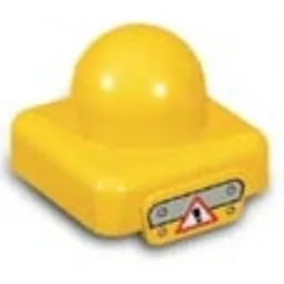 Primo Plate 1 x 1 with Hazard Warning Sign Print / Yellow