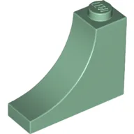 Brick Curved 1 x 3 x 2 Inverted [Inside Bow] / Sand Green