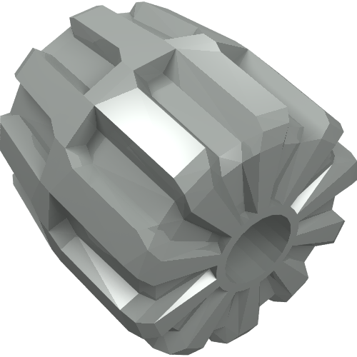 Lego Wheel Hard Plastic Small (22mm D. x 24mm) / Light Gray