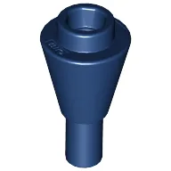 Cone 1 x 1 Inverted with Bar at Bottom (Ice Cream Cone) / Dark Blue