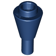 Lego Cone 1 x 1 Inverted with Bar at Bottom (Ice Cream Cone) / Dark Blue