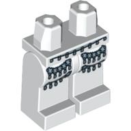 Lego Hips and White Legs with Silver Tassels Print / White