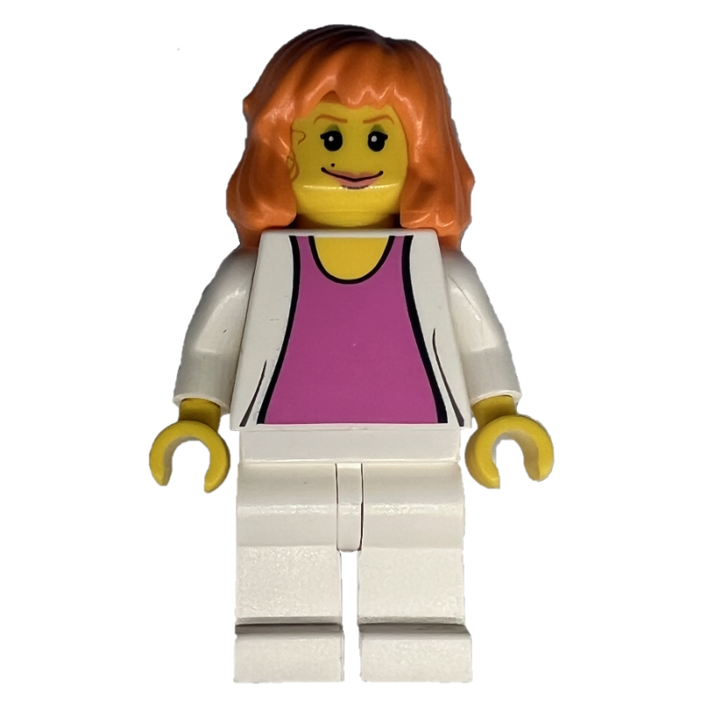Lego Mary Jane with White Jacket and Pink Shirt