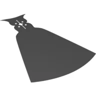 Large Figure Cape, Pointed Collar with Black Back (Zurg) / Red