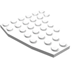 Wedge Plate 7 x 6 Boat Bow without Stud Notches / White