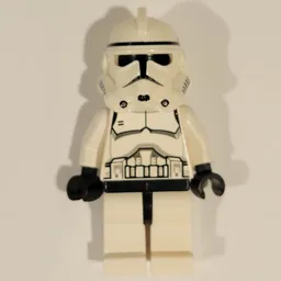 Clone Trooper, Phase II Armor, Plain Black Head, Dotted Mouth