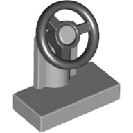 Steering Stand 1 x 2 with Black Steering Wheel / Light Bluish Gray