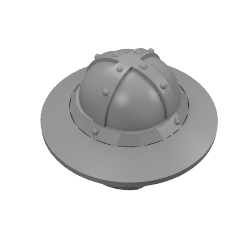 Lego Helmet with Chinstrap and Wide Brim / Pearl Dark Gray