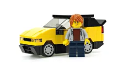 Small yellow sport car