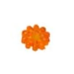 Clikits Icon, Flower 2 x 2 Large, 10 Petals with Hole / Trans-Orange
