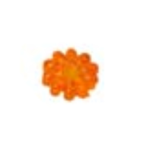 Lego Clikits Icon, Flower 2 x 2 Large, 10 Petals with Hole / Trans-Orange