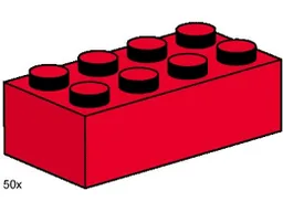 2 x 4 Red Bricks