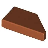 Tile 1 x 2 with Stud Notch Left / Dark Orange