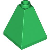 Lego Brick Sloped 75° 2 x 2 x 2 Quadruple Convex / Green