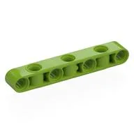 Technic Beam 1 x 7 Thick with Alternating Holes / Lime