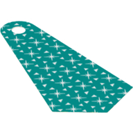 Lego Neckwear Cape, Long Narrow with Gold Stars and Triangles Print