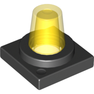 Lego Duplo Flashlight, 2 x 2 Base with Trans-Yellow Light / Black